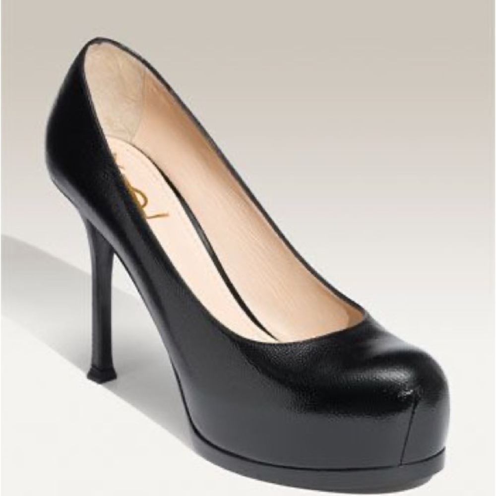 Yves Saint Laurent YSL tribute medium height heels black in original box size 39
